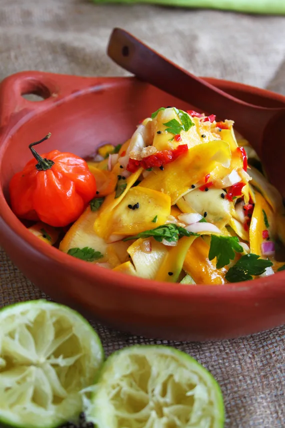 Mango and Courgette Salad with Jaggery-Lime Dressing (2)