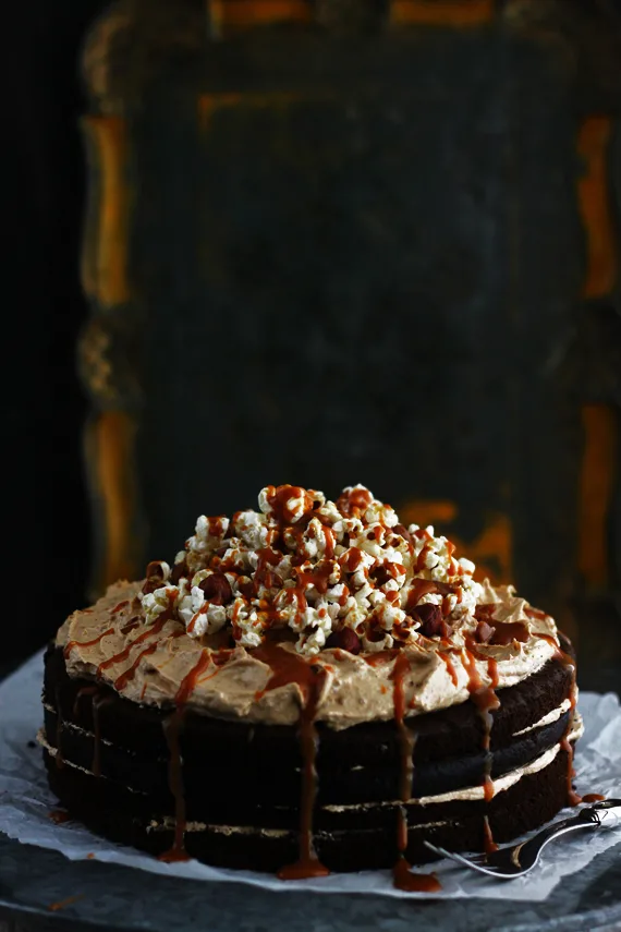 Darkest Ever Vegan Chocolate Cake with Biscoff and Chai-Spiced Buttercream