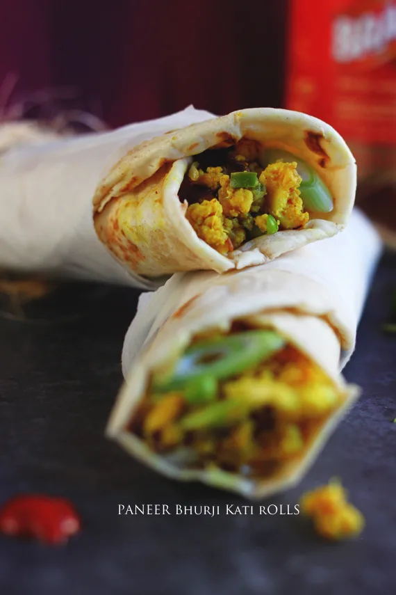 Paneer Bhurji Kati Rolls (4)