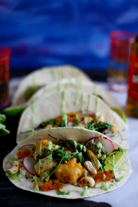 Vegan Masala Cauliflower and Broccoli Tacos 2