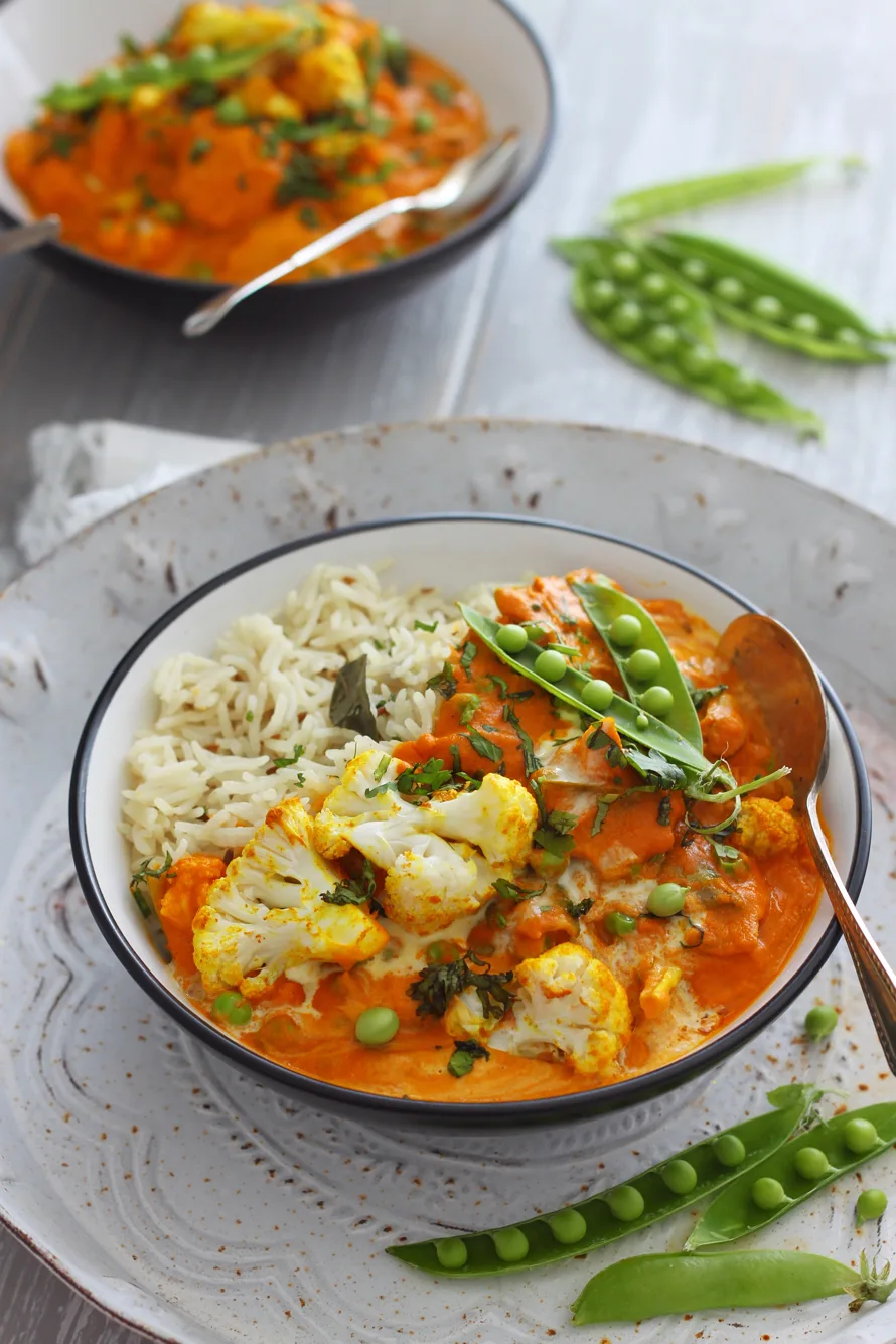 Vegan 'Butter' Cauliflower and Perfect Jeera Pilau