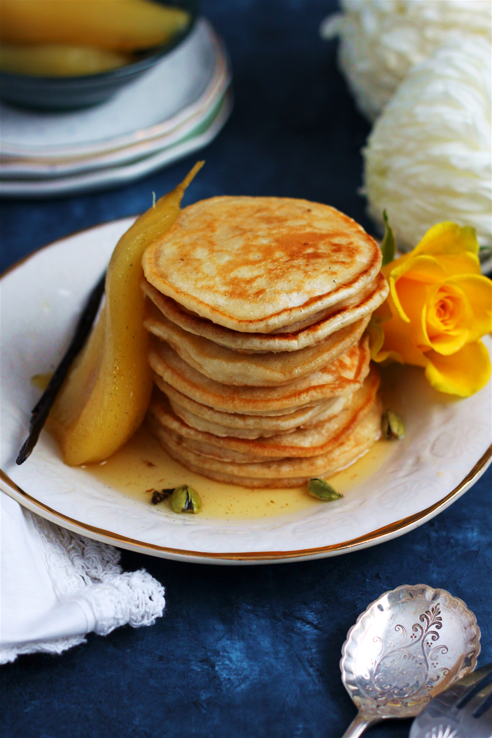 Fluffy Vegan Aquafaba Pancakes with VanillaCardamom Fluffy Vegan Aquafaba Pancakes with VanillaCardamom