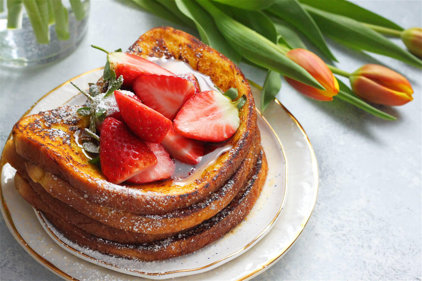 Vegan Cardamom and Saffron French Toast