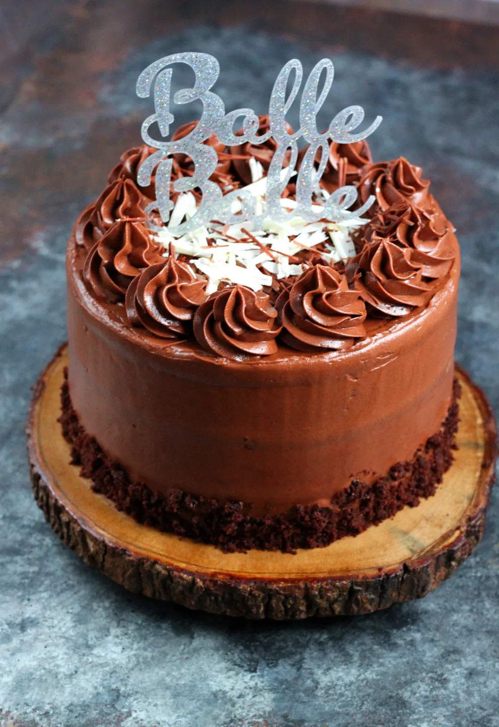 Malted Chocolate Whipped Ganache Cake 