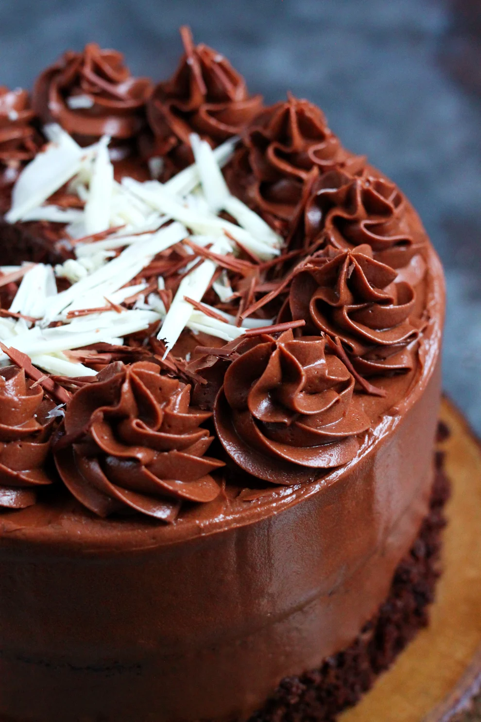 Malted Chocolate Whipped Ganache Cake 