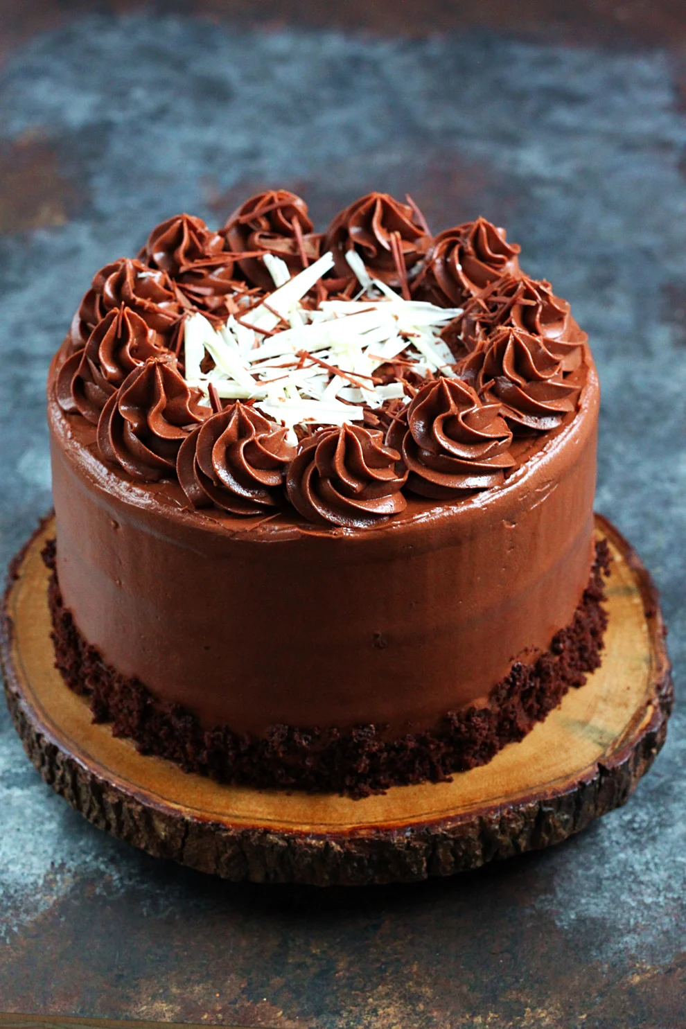 Malted Chocolate Whipped Ganache Cake 