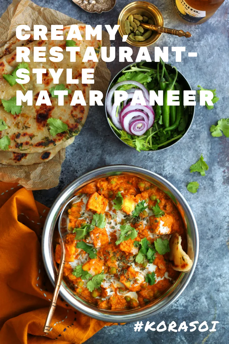 Creamy, Restaurant-Style Matar Paneer