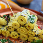 Vegan Khandvi (Indian Chickpea Pasta Rolls)