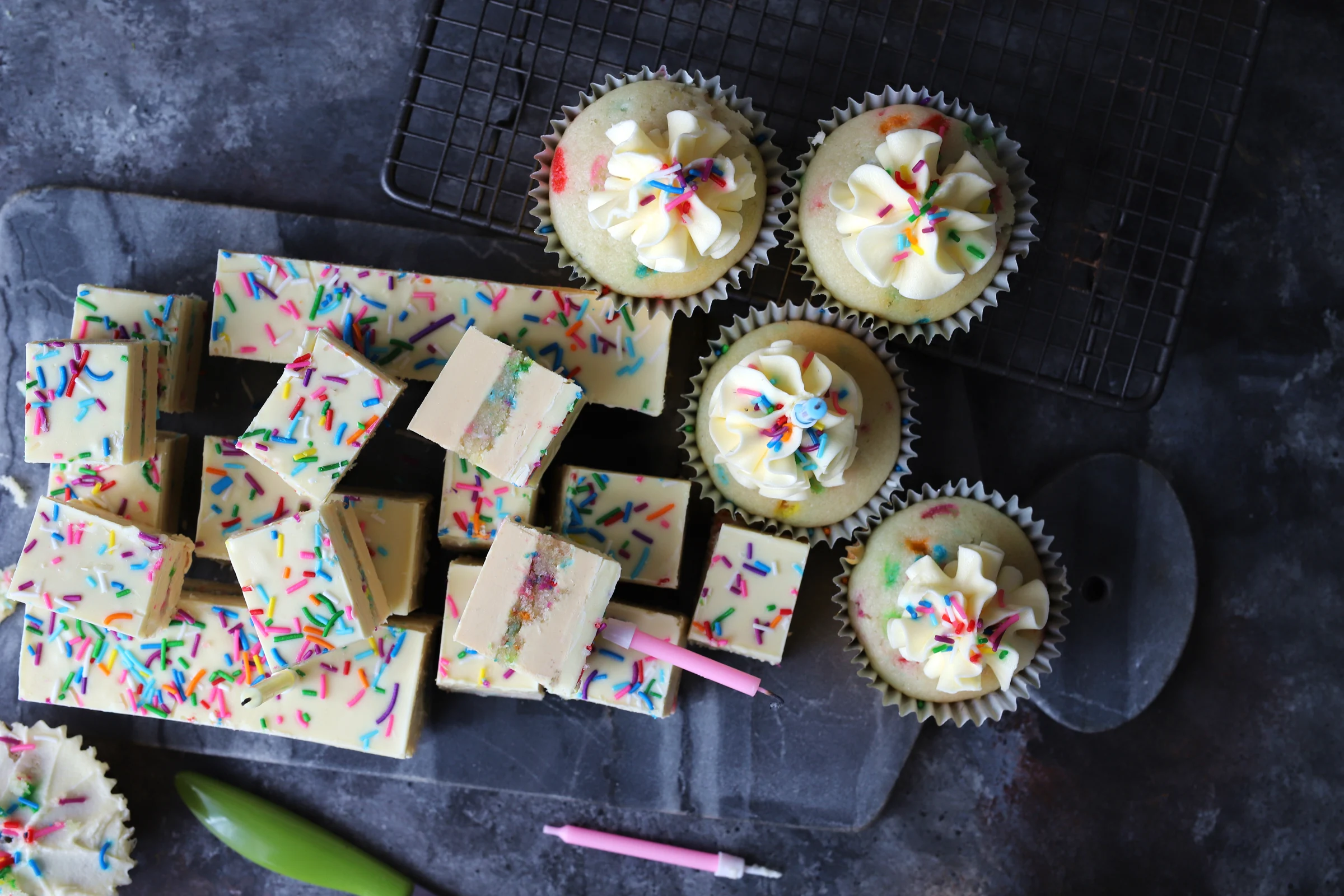 Birthday Cake Burfi