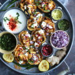 Crispy Aloo Chaat Potato Skins