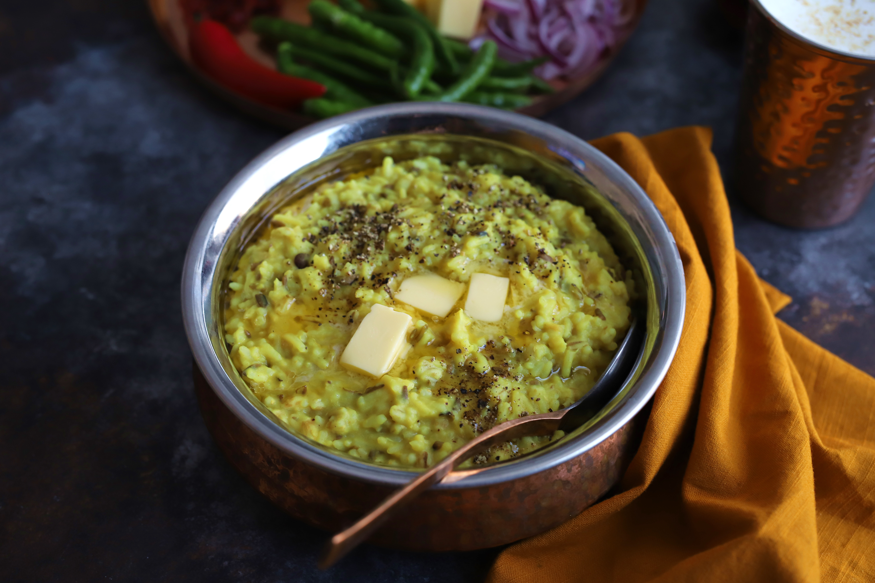 Kitchri – Yellow Lentil Rice (Gujarati Recipe)