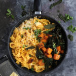 Squash & Mascarpone Pasta with Crispy Kalettes