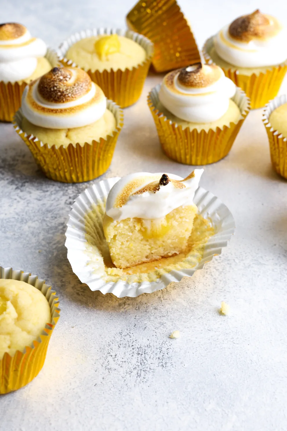 Saffron & Lemon Meringue Cupcakes