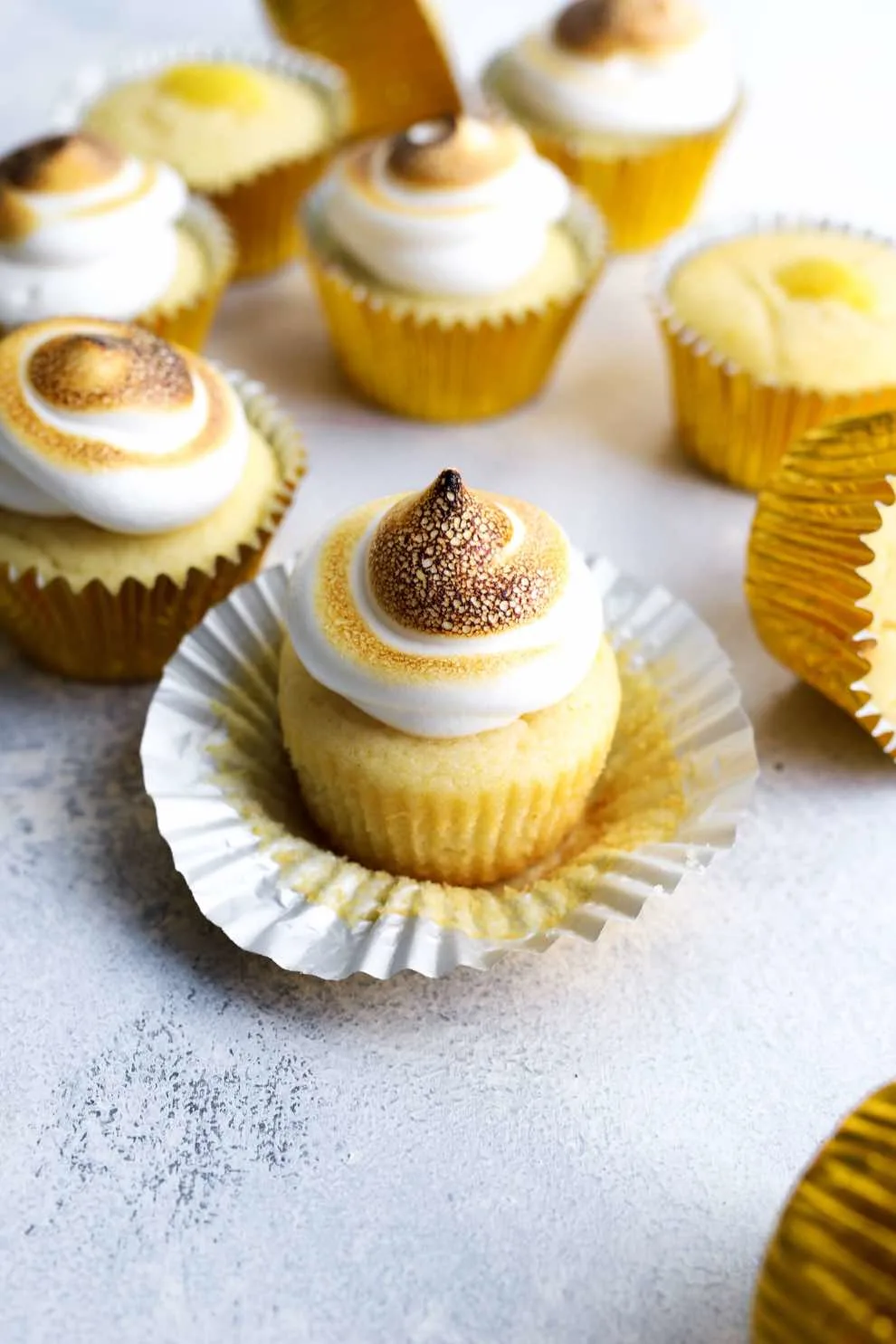 Saffron & Lemon Meringue Cupcakes