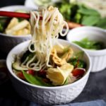 Vegan Clear Broth with Tofu Skin & Noodles