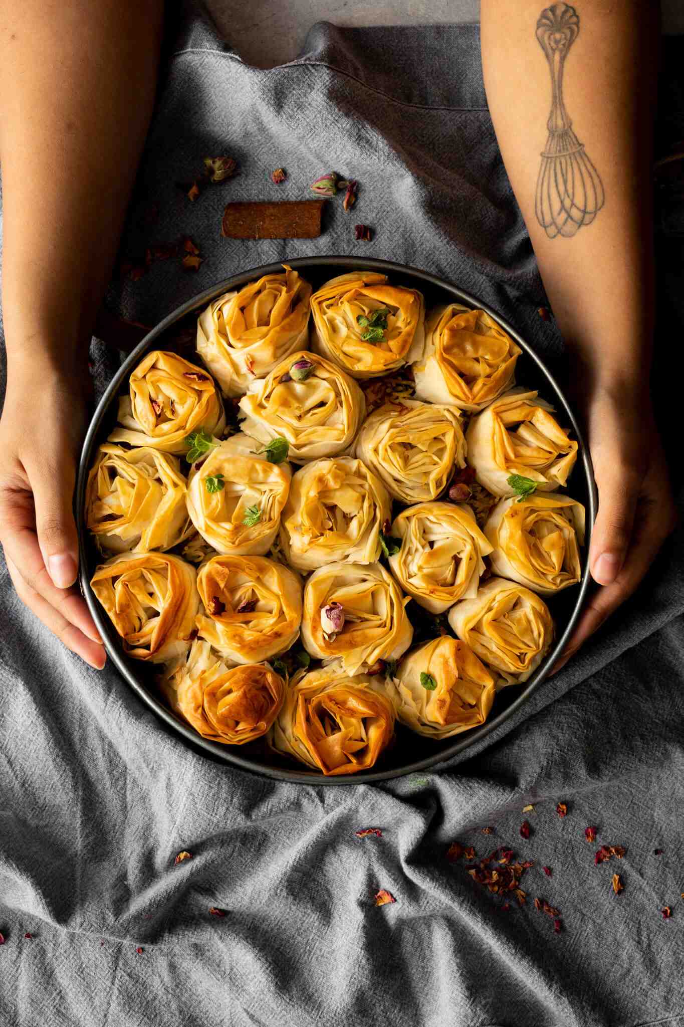 Ruffled Pastry Vegetable Biryani