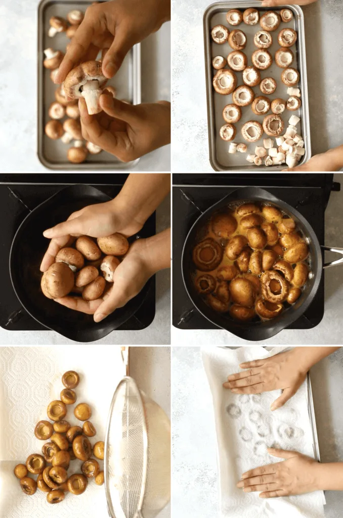 How to boil mushrooms for tikka