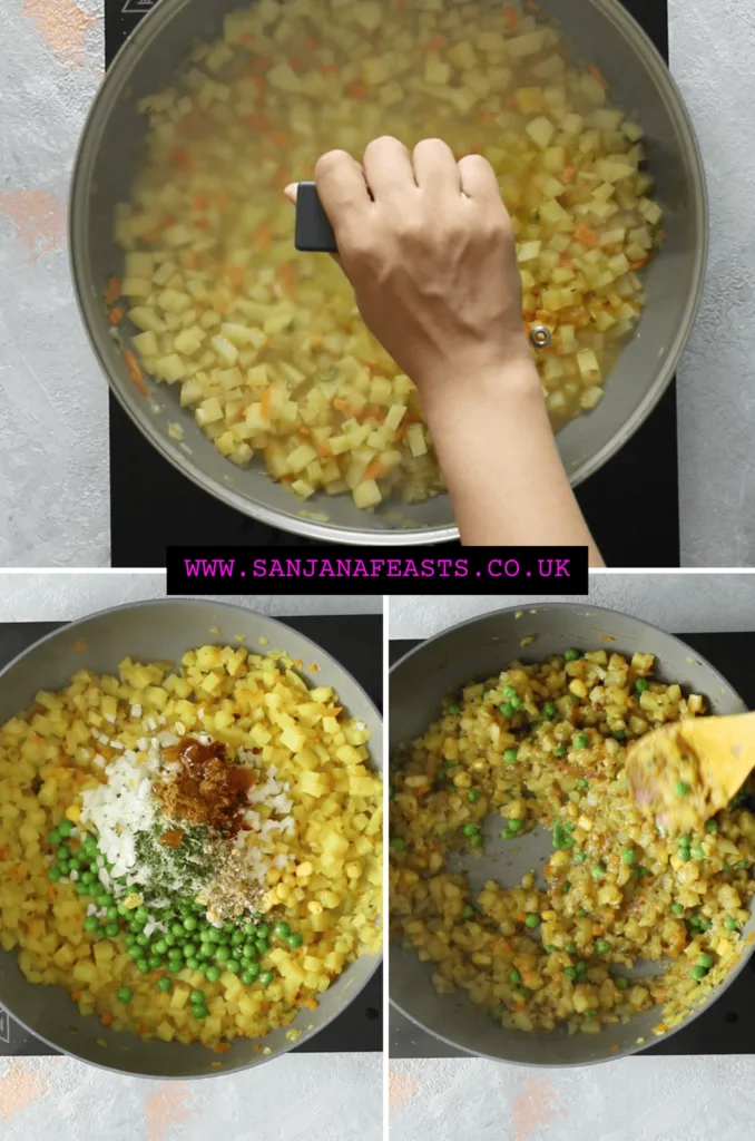 How to cook samosa filling