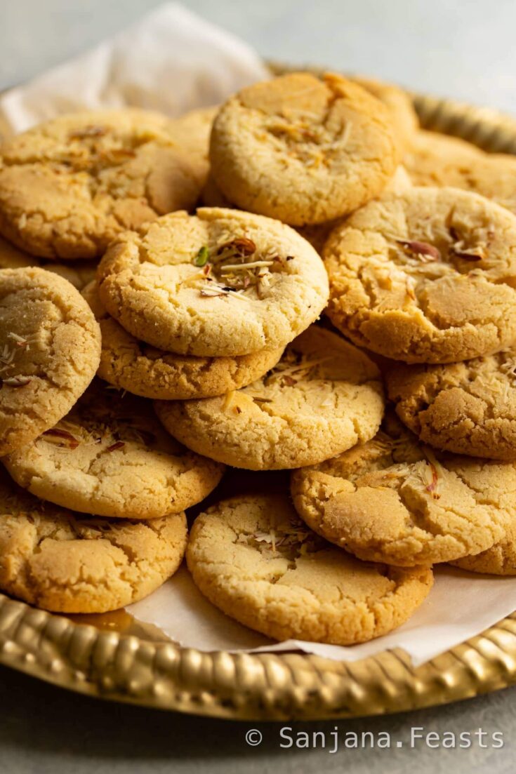 Chewy Almond Cookies recipe Sanjana Feasts