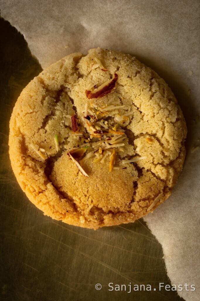 Eggless Indian Cookies with Almonds