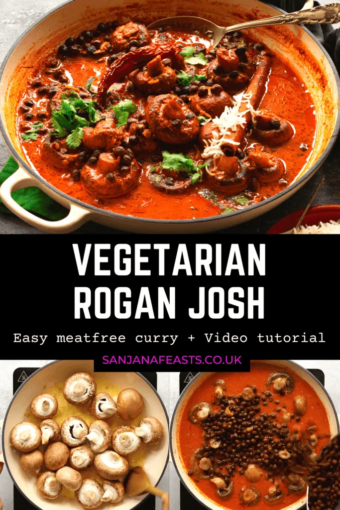 Mushroom & Black Chickpea Rogan Josh RECIPE Sanjana Feasts