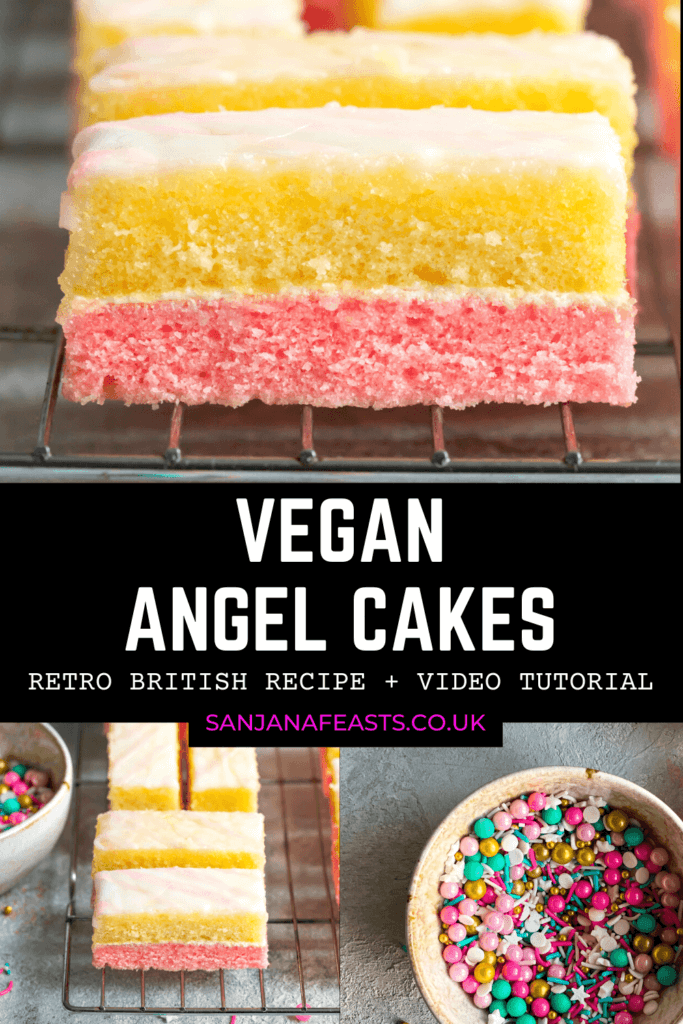 Vegan Angel Cake recipe - Sanjana Feasts