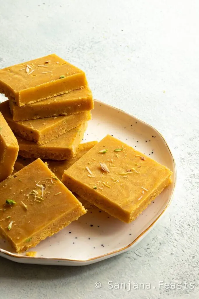 Easy recipe for Besan Barfi