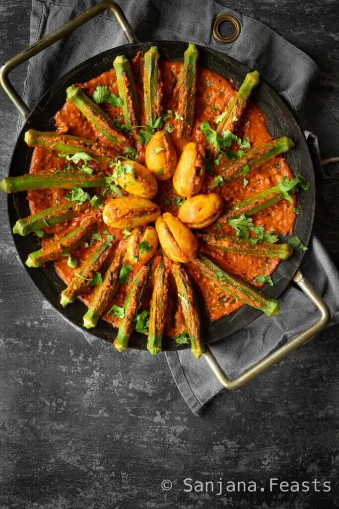Aloo Bhindi Tawa Masala Recipe Indian Curry