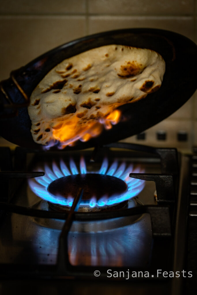 Cooking naan upside down how to get tandoori finish