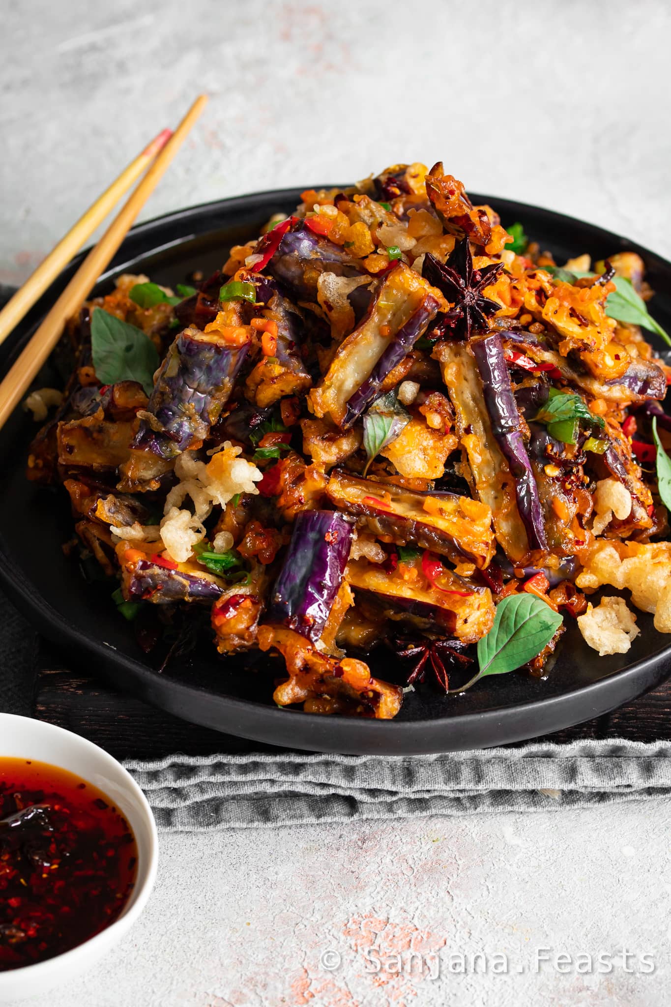 Crispy Chilli Oil Aubergine recipe