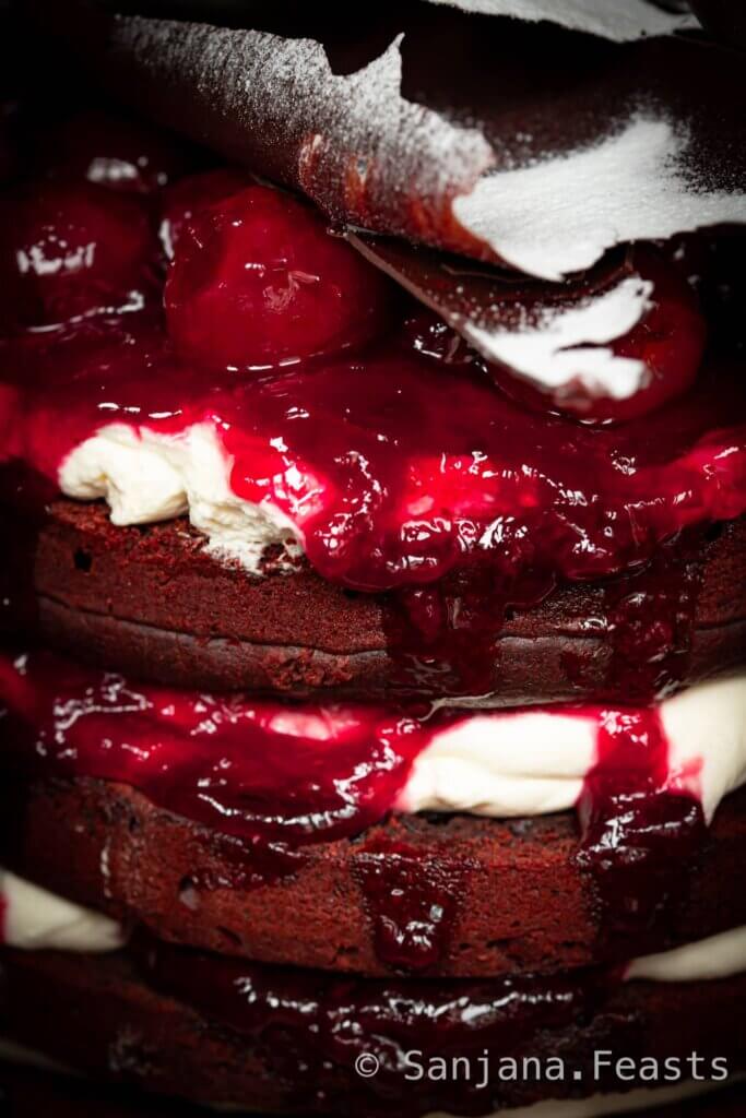 How to make eggless black forest cake recipe