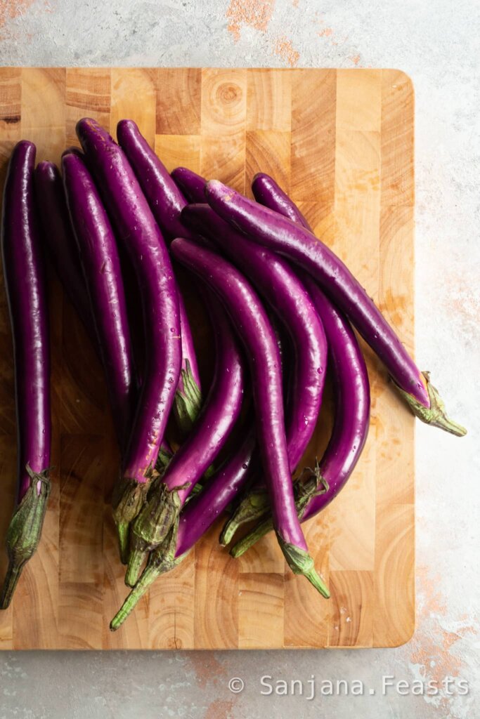 Japanese aubergine chilli eggplant