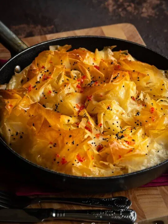 Cheese Pie with Chilli Honey