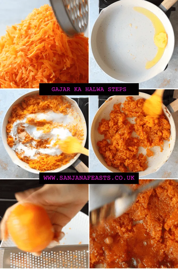 Gajar ka Halwa recipe step by step with pictures