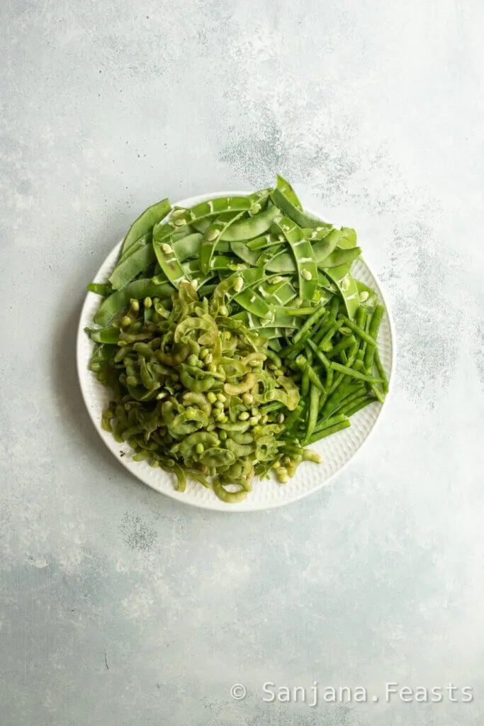 Green vegetables for Gujarati Undhiyu