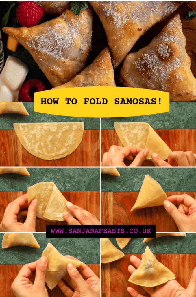 How to fold homemade samosas