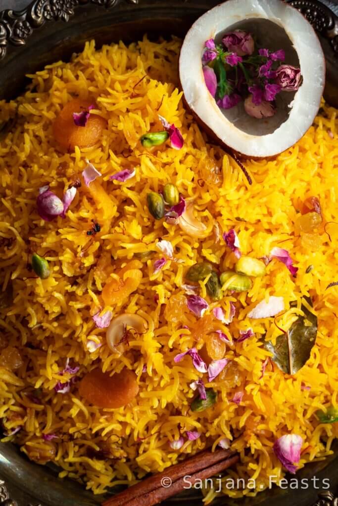 Pakistani and Indian South Asian sweet rice recipe