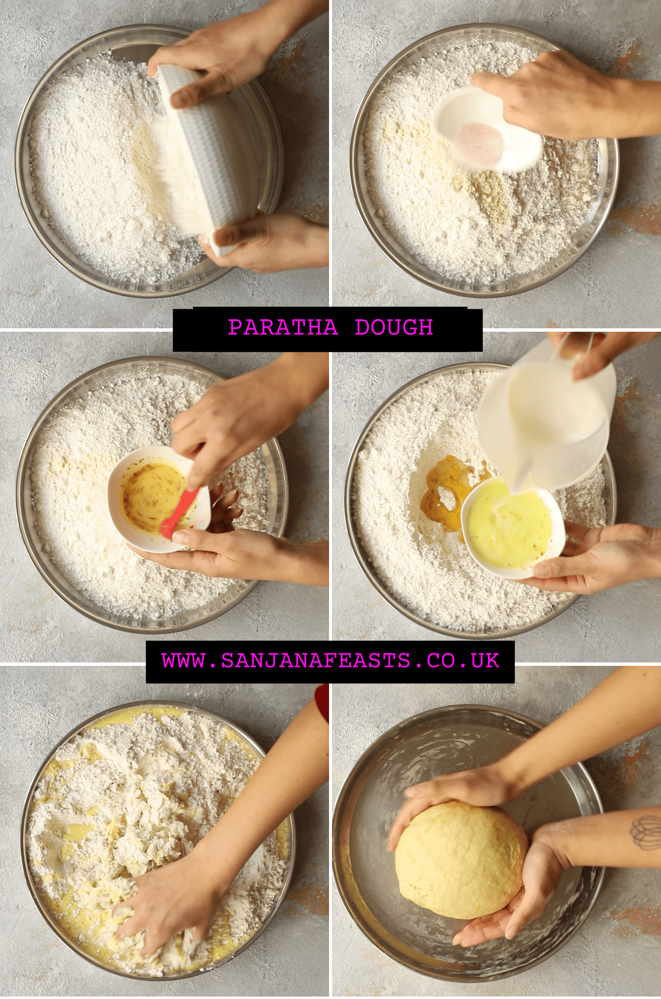 Flaky Saffron Paratha Sanjana.Feasts Indian Breads VIDEO
