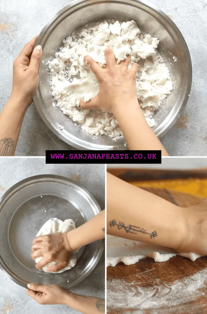 Dough for rice roti without flour