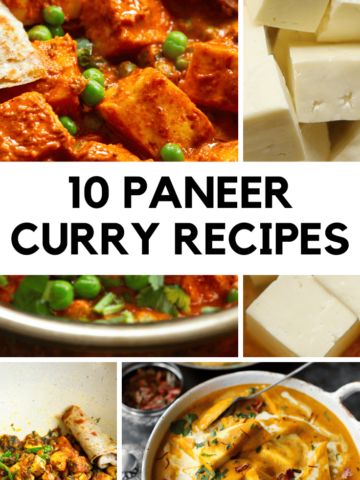 10 Paneer Curry Recipes Youll Love in a grid photo