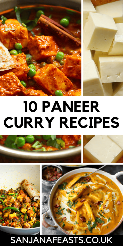 10 Paneer Curry Recipes Youll Love in a grid photo