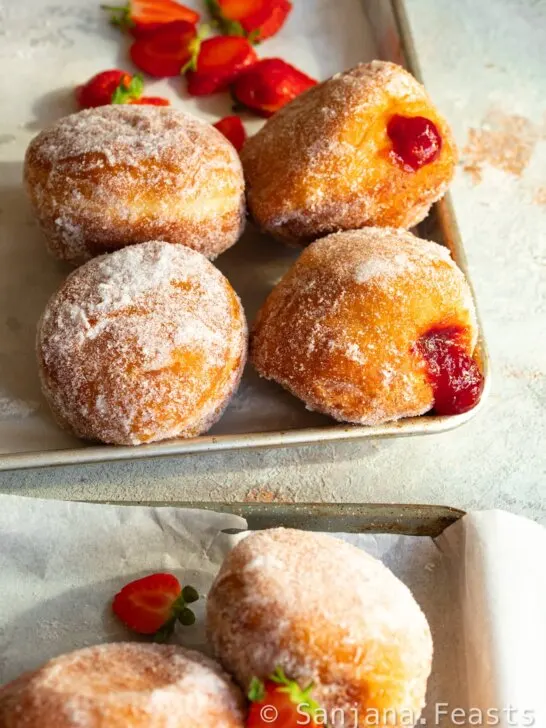 Easy Jam Doughnuts (Bakery Style)