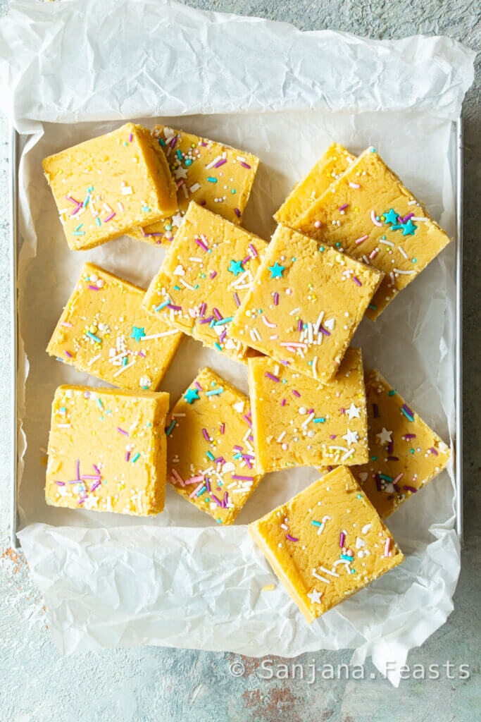 Barfi without condensed milk