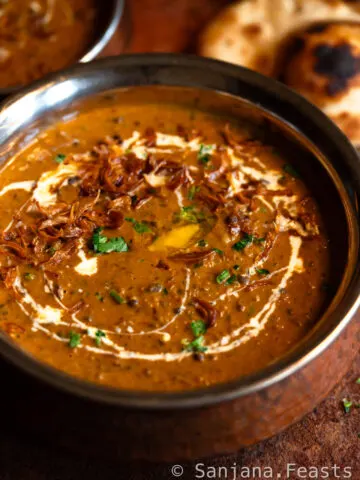 Bowl of Indian dal makhani slow cooker Dal Makhani Recipe (Slow Cooker Instant Pot)
