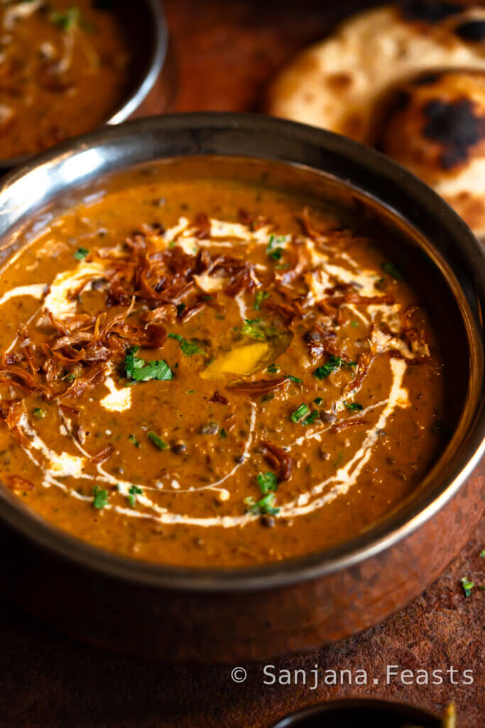 Bowl of Indian dal makhani slow cooker