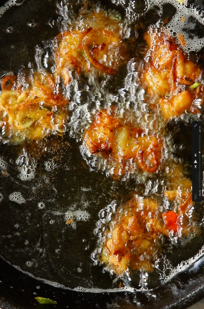 How to cook onion bhajis