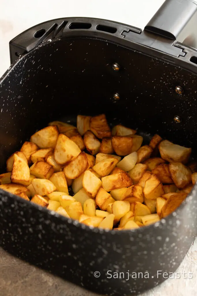 Air fried potatoes