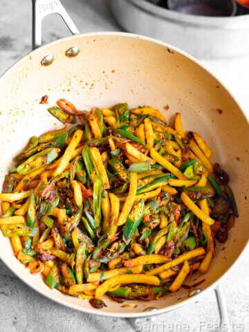 Okra and Potato Fries Curry