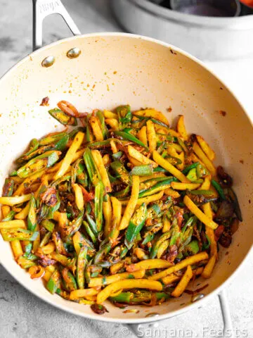 Okra and Potato Fries Curry