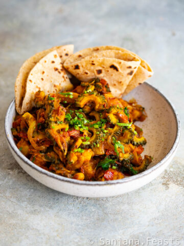 Karela and Sweet Potato curry recipe